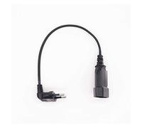 Câble d'extension d'alimentation de Prise mâle à Femelle à 90 degrés for Ordinateur PC 0.3 m/0.6 m Cordon Secteur coudé à 2 Broches(0.3m)