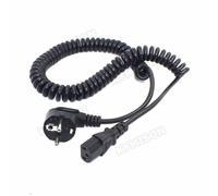 Câble d'extension d'alimentation enroulé européen,UE,2 broches rondes vers IEC320,C13,mur d'hôtel,tube de sèche-cheveux,câble à ressort - Type Straight