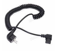 Câble d'extension d'alimentation enroulé européen,UE,2 broches rondes vers IEC320,C13,mur d'hôtel,tube de sèche-cheveux,câble à ressort - Type Right Angle