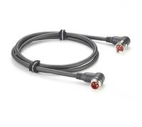 Câble d'extension d'alimentation M23 3 broches mâle vers femelle, connecteur circulaire industriel étanche IP67 pour servomoteur, robotique, machine CNC, angle droit, 2 m