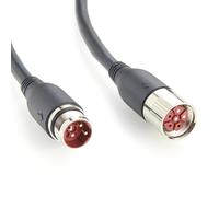 Câble d'extension d'alimentation M23 à angle droit 3 broches mâle vers femelle, connecteur circulaire industriel étanche IP67 pour servomoteur, robotique, machine CNC, (droit, 5 m)