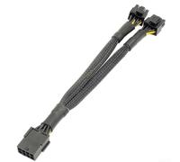 Câble d'extension d'alimentation PCI-E 8 broches vers 2 x 8 broches pour carte graphique GPU, cuivre 18 AWG avec connecteurs plaqués or, noir (20 cm)