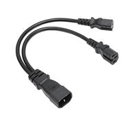 Câble D'extension D'alimentation Y Splitter C14 vers 2 X C15, 10 A 250 V IEC320 C14 Mâle vers Double C15 Femelle D'alimentation Type Y Câble Adaptateur pour Lampe de Bureau Imprimante Projecteur, 12,6