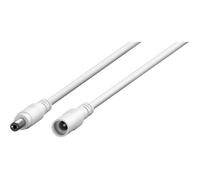 Câble d'extension DC - GOOBAY - 5 m - Connecteurs 5,5×2,1 mm - Blanc - 5 A / 120 W