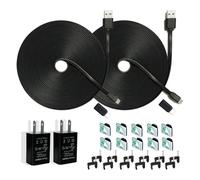 Câble d'extension de 6 m avec adaptateur pour Wyze Cam V3/V4/OG/V3 Pro (pas pour Wyze Pan v3), Blink Outdoor (3e génération)/XT/XT2/Mini, Arlo Essential (pas Essential 2K) - (pas de type