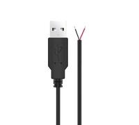 Câble d'extension de câble de charge 5 V pour ventilateur de lumière LED, enregistreur de conduite, câble d'alimentation 2 broches, fil nu 22 AWG USB mâle, adapté pour les petits appareils