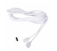 Câble d'extension de connecteur LED RGB à 4 broches, fil de connecteurs LED à 4 broches, 1M 2M 5M 30cm for bande lumineuse SMD 5050 3528 RGB LED(White Wire,3m)