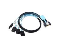 Câble D'Extension de Connexion de Données Serveur SlimSAS 8654 MCIO 4I 38 Broches Vers 4 X PCIE5.0 PCI-E Haute Vitesse 1 M