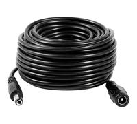 Câble d'extension de cordon d'alimentation cc 12V, 5.5mm x 2.1mm, connecteur mâle à femelle, câble d'alimentation pour caméra de vidéosurveillance 3M/5M/10M/15M/20M/30M/50M Black Color