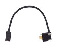 Câble d'extension de données USB C coudé à 90 degrés vers le haut avec verrouillage à vis pour caméra Realsense VR Quest Link, CY-UC-041-UP