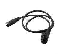Câble d'extension de microphone XLR femelle vers mâle à angle droit pour studio pour mixeur de haut-parleur, clavier et batterie électrique (1 m)