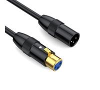 Câble d'extension de microphone XLR vers XLR de 0,5 m-3 broches mâle vers femelle-Câble noir pour microphone,mixeur,préamplificateur,haut-parleur-Enregistrement en studio (mâle vers