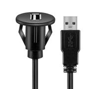 Câble d'extension de montage encastré de panneau USB 3.0 avec boucle pour voiture,camion,bateau,moto,tableau de bord 1M - Type Circular 2.0-1M