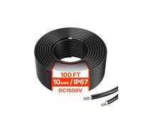 VEVOR Câble d'extension pour panneau solaire 30,48 m 10 AWG 1500 V CC Étanche IP67 Noir
