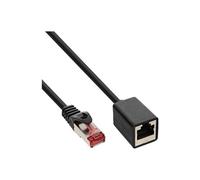 - Câble d'extension de patch - RJ-45 (M) pour RJ-45 (F) - 1 m - SFTP, PiMF - CAT 6 - sans halogène, moulé, sans crochet - noir