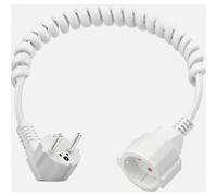Câble d'extension de protection contre les surtensions, 2 m, 230 V/16 A, 3 conducteurs spiralés de 1 mm², IP20, fiche et raccord Schuko, bla