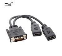 Câble d'extension de répartiteur HDTV DMS 59Pin mâle vers double HDMI 1.4 femelle pour carte graphique PC de 20CM