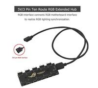 Câble d'extension de synchronisation pour ASUS GIGABYTE AURA, 1 à 10 ports, 5V, 3 broches/12V, 4 broches, carte mère RGB