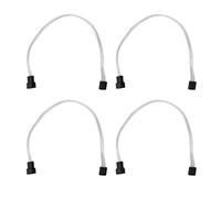 Câble d'extension de Ventilateur PC à 4 Broches, Câble d'extension de Ventilateur PWM Standard Haute conductivité électrique 4 Pièces Bornes Plaquées or pour Ventilateur de Refroidissement PC (Câble