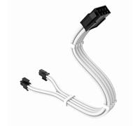 Câble d'extension détachable en nylon 8 broches mâle vers 4+4 broches mâle pour alimentation Corsair, 30 cm (11,8 pouces).
