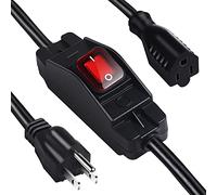 Câble d'extension d'extérieur avec interrupteur marche/arrêt, étanche, câble d'extension à 3 points avec interrupteur de câble en ligne, câble d'extension robuste 125 V/250 V, câble
