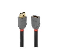 Câble d'extension DisplayPort 1.4 Lindy Anthra Line 3m Noir, Connecteurs plaqués or, Résolution max 7680x4320@60Hz, Bande passante 32.4 Gbit/s, AWG28, Triple blindage
