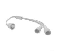 Câble d'extension étanche IP68 300 mm connecteur basse tension pour éclairage extérieur et décoration de jardin (1 femelle, 2 mâles)