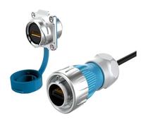 Câble d'extension étanche M24 compatible 1/2/3/5 m, connecteur 4K 2.0 for ordinateur(Set with 1m cable)