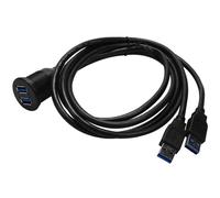 Câble d'extension étanche USB 3.0 mâle vers USB 3.0 femelle, montage en surface, pour voiture, camion, bateau, moto, tableau de bord