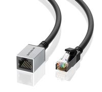 Câble d'extension Ethernet Cat 6 2m, Connecteur réseau mâle à femelle, Câble prolongateur RJ45 Gigabit pour Mac, PC, Routeurs et Modems