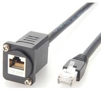 Câble d'extension Ethernet mâle à femelle de Type D XLR RJ45 CAT6A, 10Gbps, câble d'alimentation de châssis à bride de montage sur panneau réseau RJ45