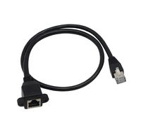 Câble d'extension Ethernet,RJ45 mâle vers femelle à visser sur panneau CAT6/5e/5 blindé LAN connecteur de cordon d'extension (ligne)