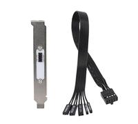 Câble d'extension externe de 50 cm avec support de montage sécurisé, disposition flexible pour PC douanier, bouton d'alimentation externe pour boîtier PC