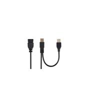 Câble d'extension Gembird USB 2.0 CCP-USB22-AMAF-3, 0.9m, Double USB A (Mâle) vers USB A (Femelle), contacts plaqués or 30u'', Noir