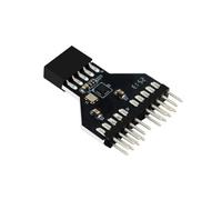Câble d'extension haute vitesse 9 broches USB 2.0 pour cartes mères, double interfaces pour claviers, périphériques de stockage, répartiteur d'en-tête