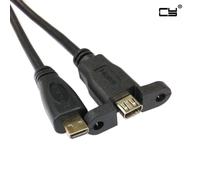 Câble d'extension HDMI 1.4 mâle vers femelle, Type D, Micro HDMI 1080P 3D, 30cm 60cm