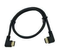 Câble d'extension HDMI 2.0 coudé à gauche et à droite mâle vers HDMI, 4K x 2K @ 60HZ, 15cm, 50cm, 1m, 2.0V
