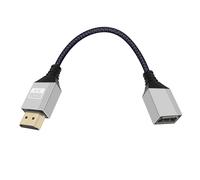 Câble d'extension HDMI 4K 60Hz Câble HDMI Mâle vers Femelle 18Gbps Transmission Haute Vitesse Connecteur Plaqué or 24K pour Smart TV, Ordinateur (Tête Droite, 0.2 m)