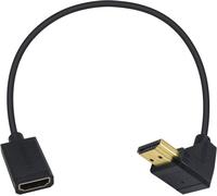 Câble D'Extension Hdmi 4K, Extrêmement Fin À Angle Vers Le Bas, Câble Hdmi Mâle Vers Femelle Compatible Avec Nintendo Switch, Ps5, Ps4, Roku Tv Stick, Lecteur Blu-Ray, Etc. 30 Cm[GBP6272544]