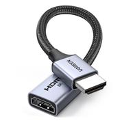 Câble d'extension HDMI 8K mâle vers HDMI femelle de 15 cm - Gris