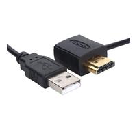 Câble D'extension HDMI, Adaptateur Mâle vers Femelle Connecteur Adaptateur HDMI 50 Cm USB 2.0 Chargeur Câble d'alimentation Câble HDMI pour Clé TV DVD HDTV LCD HD TV