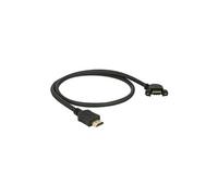 - Câble d'extension HDMI avec Ethernet - HDMI mâle pour HDMI femelle incliné - 50 cm - noir - support 4K
