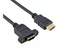Câble d'extension HDMI mâle à femelle, plaqué or, 30cm 50cm, avec montage sur panneau à vis V1.4 pour PSP HDTV 1080P, 1 pièce