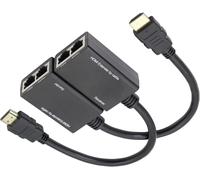 Câble D'Extension Hdmi Vers Rj45 Sur Réseau Lan Ethernet Cat 5E/6 29,9 M 1080P Hdmi Mâle Vers Rj45 Adaptateur Émetteur + Récepteur 30 M 2 Ports[Z3570]