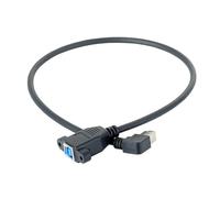 Câble d'extension industriel USB 3.0-B pour montage sur panneau, 50,8 cm (50,8 cm) feuille d'aluminium blindage tressé pour imprimante, scanner, transfert de données, USB B mâle vers femelle, avec vis
