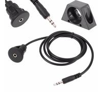 Câble d'extension Jack mâle vers femelle, 1 pièce, 3.5mm, câble auxiliaire étanche à montage encastré avec support pour remorque de bateau de voiture