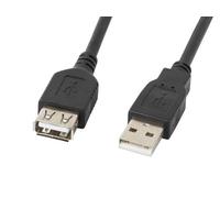 Câble d'extension Lanberg USB 2.0 mâle femelle 0,7 m noir