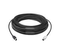 Câble d'Extension Logitech GROUP 939-001490, 15m, Mini-DIN 6-p Mâle vers Mâle, Ignifugé, Noir, pour Systèmes de Visioconférence Logitech GROUP