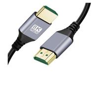 Câble d'extension mâle compatible HDMI 0,5 m, 1 m, 2 m, 3 m, 5 m, 8K à 60 Hz, 7680 x 4320, 4K à 120 Hz, 3840 x 2160, 1080p HDR, 48 Gbit/s, QFT V2.1(2m)