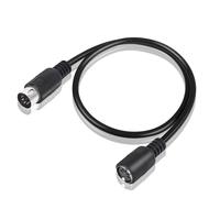 Câble d'extension MIDI DIN 5 broches mâle vers femelle Câble adaptateur audio pour synthétiseur de clavier MIDI, orgue, piano électrique, guitare MIDI (50 cm)